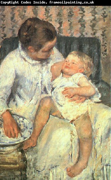 Mary Cassatt Mother About to Wash her Sleepy Child